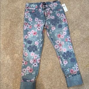 Girl’s NEW Gap floral print jeans
